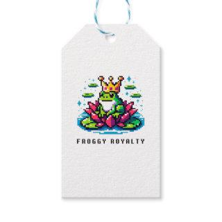 Regal Froggy - Pixel Frog with Crown Gift Tags