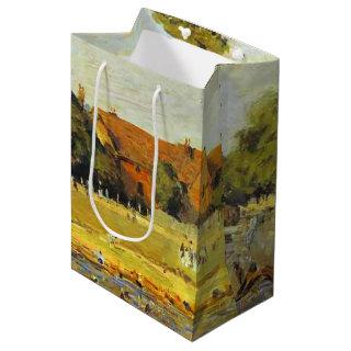 Regatta at Hampton Court Alfred Sisley Poster Medium Gift Bag