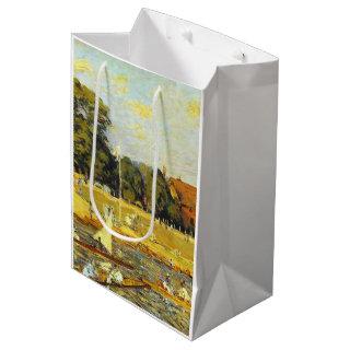 Regatta at Hampton Court Alfred Sisley Poster Medium Gift Bag