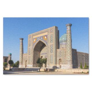 Registan square at sunset - Samarkand, Uzbekistan  Tissue Paper