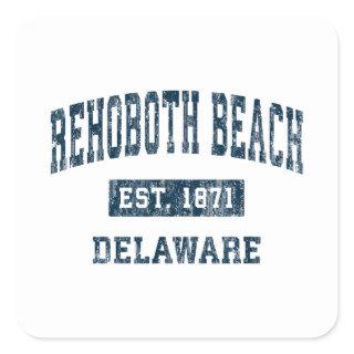 Rehoboth Beach Delaware DE Vintage Sports Design N Square Sticker