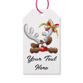 Reindeer Puzzled Funny Christmas Character Gift Tags