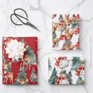 Reindeer, Snowmen, Squirrels for Christmas  Sheets
