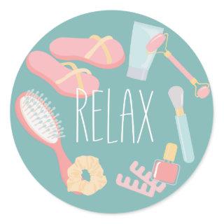 Relax Spa things round Classic Round Sticker