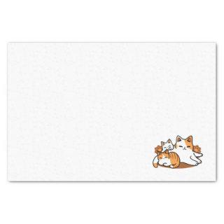 Relaxing Cat Art - 'Laze Furr Days' for Cat Lovers Tissue Paper