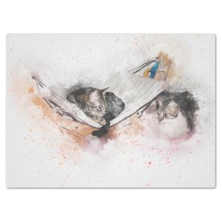 relaxing cats tissue paper