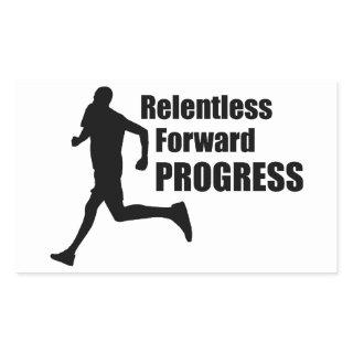 Relentless Forward Progress Running Rectangular Sticker
