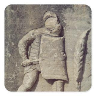 Relief depicting a Roman soldier Square Sticker