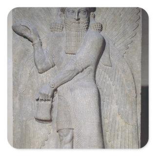 Relief depicting a Winged Genie Square Sticker