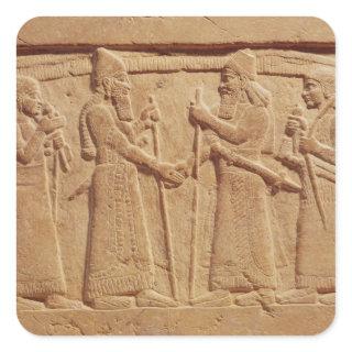 Relief depicting King Shalmaneser III Square Sticker