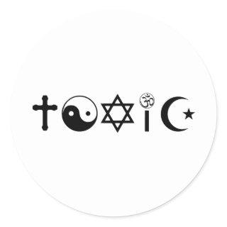 Religion Is Toxic Freethinker Classic Round Sticker