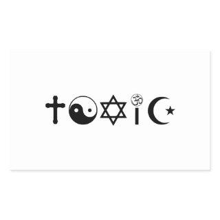 Religion Is Toxic Freethinker Rectangular Sticker