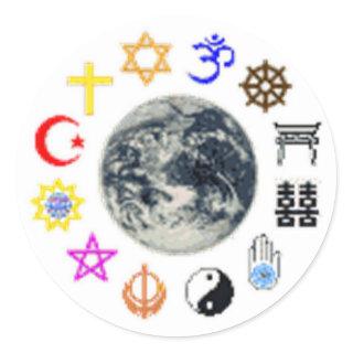 RELIGIONS of the WORLD Classic Round Sticker