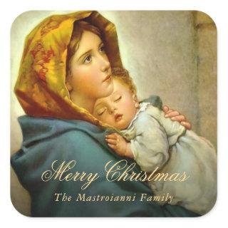 Religious Christmas Virgin Mary and Jesus Gift Tag