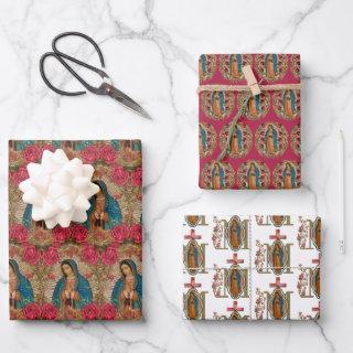Religious Guadalupe Virgin Mary Floral Roses  Wrap  Sheets
