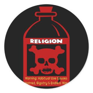 Religious Poison Classic Round Sticker