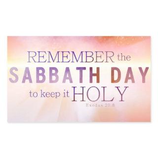 Remember the Sabbath Day 10 Commandments Sticker