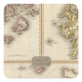 Remote British Isles Jersey and Guernsey Square Sticker