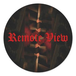 Remote View Round Sticker