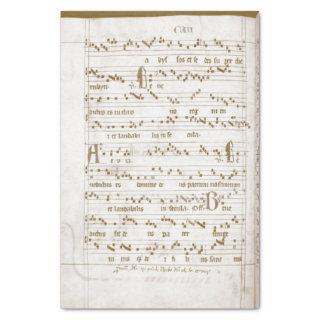 Renaissance Music with handwritten note at bottom  Tissue Paper