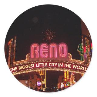 Reno Sign Classic Round Sticker