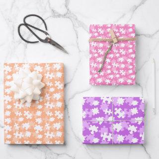 Repeated Puzzle Pieces Pattern  Sheets