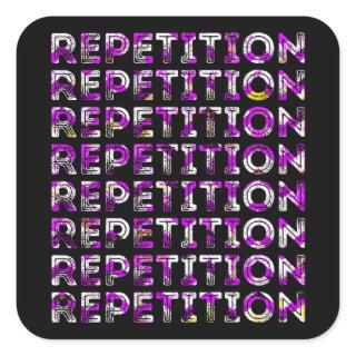 Repetition Square Sticker
