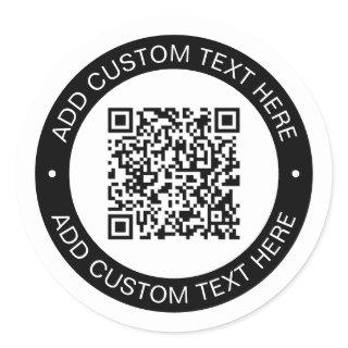 Replace with Your Own Uploaded QR code or Image Classic Round Sticker