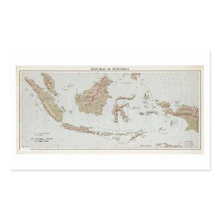 Republic of Indonesia Map (1957) Rectangular Sticker