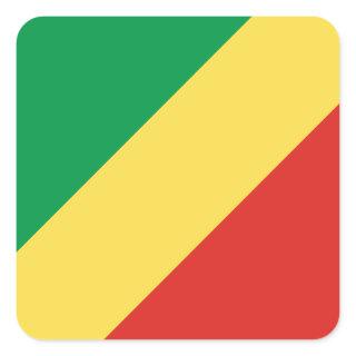 Republic of the Congo Flag Square Sticker