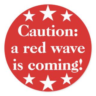 Republican red wave classic round sticker