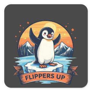 Resist I Stand With Penguins Anti Trump  Square Sticker