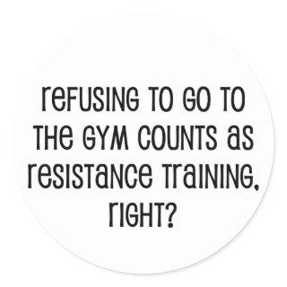 Resistance Training Classic Round Sticker