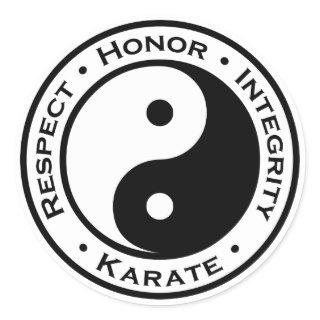 Respect Honor Integrity Karate Classic Round Sticker