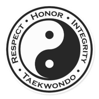Respect Honor Integrity Taekwondo Classic Round Sticker