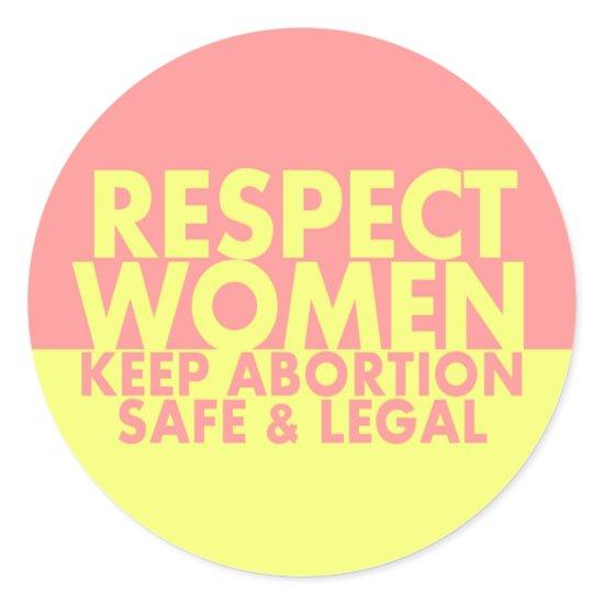 Respect Women pro-choice sticker