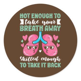 Respiratory Lungs Therapy RT Respiratory Classic Round Sticker