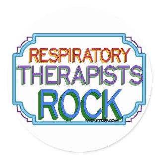 Respiratory Therapists Rock Classic Round Sticker