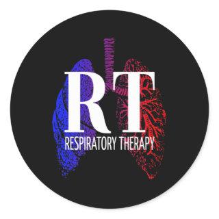 Respiratory Therapy Rt Rrt Crt Lung Classic Round Sticker