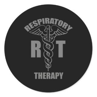 Respiratory Therapy Therapist Rt Caduceus Medical  Classic Round Sticker