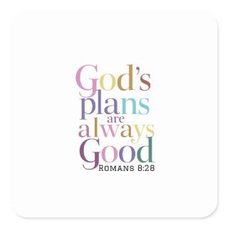 Resting in God's Sovereign Good Plans: Romans 8:28 Square Sticker