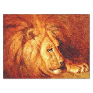 Resting Lion (by Abbott Handerson Thayer) Tissue Paper