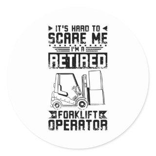 Retired Forklift Driver Classic Round Sticker