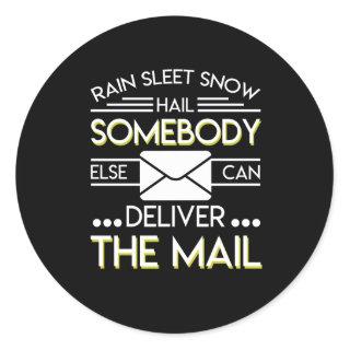 Retired Postal Worker Esle Deliver Mail Classic Round Sticker