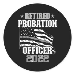 Retired Probation Officer 2022 Retiret Py Retiree Classic Round Sticker
