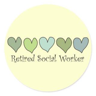 Retired Social Worker Gifts Classic Round Sticker