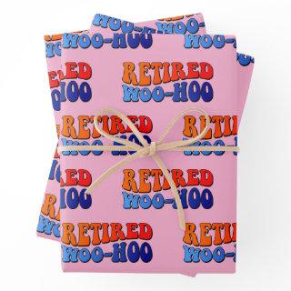 Retired Woo Hoo Vintage Groovy Text Pink  Sheets
