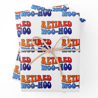 Retired Woo Hoo Vintage Groovy Text  Sheets