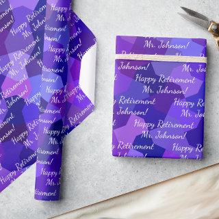 Retirement Any Text Add Your Words Purple Gift