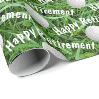 Retirement Golf Balls on Grass